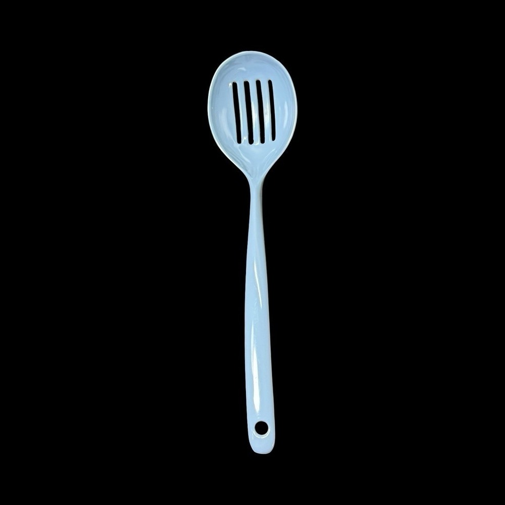 Copco Vintage Light Blue Melamine Slotted Spoon